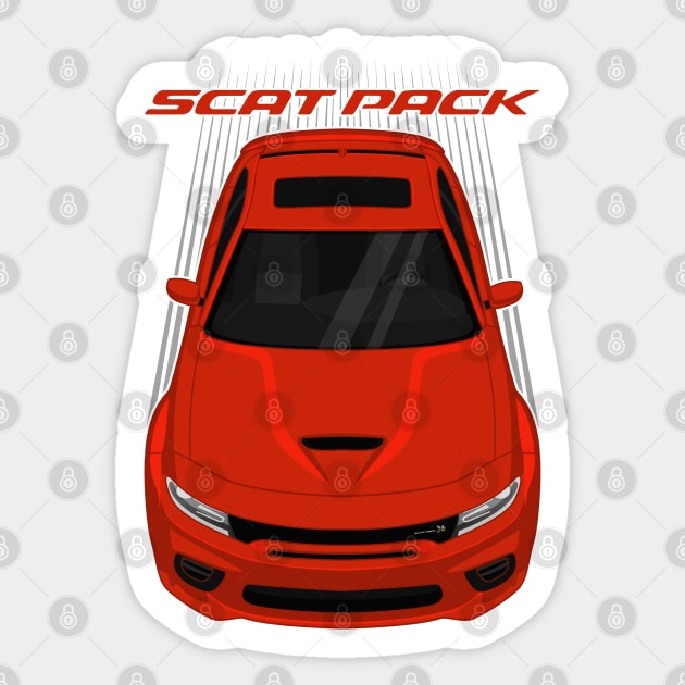 Dodge Charger Scat Pack Widebody - Go Mango Orange Sticker by V8social